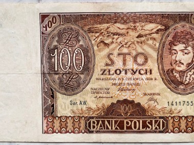 Banknot Polska IIRP 100 Złotych Złote Zł 1932 rok r. AW. Stan II XF/EF -1