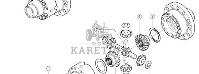 Claas Jaguar 970 - tylna oś napędowa - mechanizm różnicowy 0001319020-1