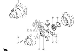 Claas Jaguar 970 - tylna oś napędowa - mechanizm różnicowy 0001319020