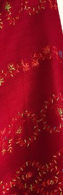 Duży szal orientalny indyjski haftowany haft paisley pashmina czerwony-4