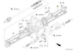 Claas Jaguar 970 - tylna oś napędowa - obudowa osi LEWA 0015048870