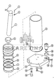 Case 5120 5130 5140 5150 5250 - wałek tłoka podnośnika hitch A186549-2
