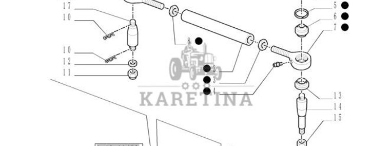 New Holland T6090 Zesp drazka kier pop m24 x 1.5mm id x 455mm l 5197943-1