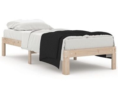 vidaXL Rama łóżka, lite drewno, 75x190 cm, pojedyncza-1