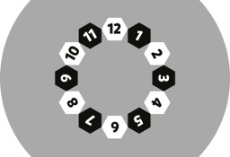 Zegar 220x220 cm - gra podwórkowa z masy termoplastycznej - Strefy Gier
