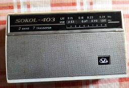 Radio Sokol 403 z czasów ZSRS; Na 7 tranzystorach. Odbiera fale długie i średnie