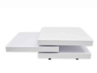 vidaXL 3-poziomowy stolik o wysokim połysku, biały-1