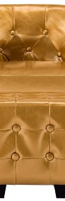 vidaXL Fotel klubowy z podnóżkiem, złoty, sztuczna skóra248024-3
