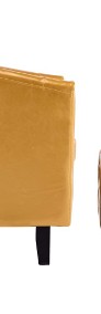 vidaXL Fotel klubowy z podnóżkiem, złoty, sztuczna skóra248024-4