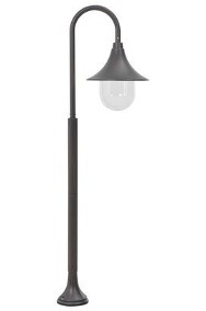 vidaXL Lampa ogrodowa na słupku, 120 cm, E27, aluminium, kolor brązu-3
