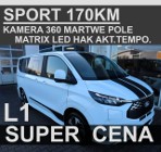 Ford T Tourneo Custom Sport L1 170KM Kamera 360 Matrix LED Akt. Tempo. Super