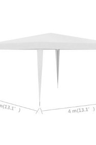 vidaXL Namiot imprezowy, 4 x 4 m, biały-3