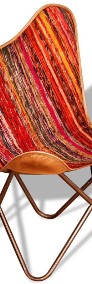 vidaXL Krzesło motyl, w stylu chindi, wielokolorowe, tkanina 243697-3