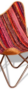 vidaXL Krzesło motyl, w stylu chindi, wielokolorowe, tkanina 243697-4