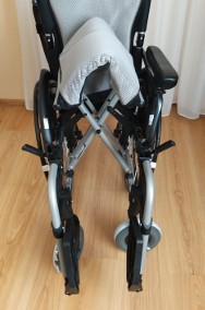 Nowy, składany wózek  inwalidzki z aluminium + poduszka przeciwodleżynowa-2