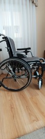 Nowy, składany wózek  inwalidzki z aluminium + poduszka przeciwodleżynowa-4