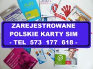 Zarejestrowane karty SIM polskie startery działające i aktywne do komórki 