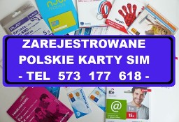 Zarejestrowane karty SIM polskie startery działające i aktywne do komórki 