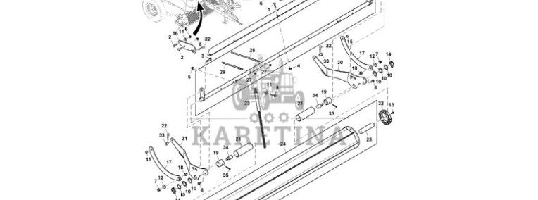 John Deere 960 - Uchwyt DC220489 (Podbieracz)-1