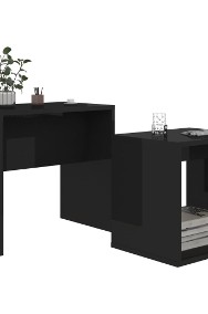 vidaXL Zestaw stolików kawowych, czarny o wysokim połysku, 48x30x45 cm802892-2
