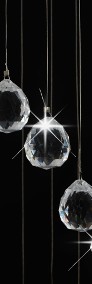 vidaXL Lampa sufitowa z kryształami i koralikami, srebrna, spirala, G9 281578-4