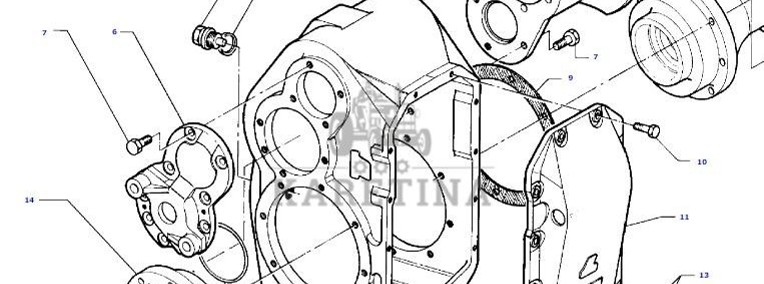 Massey Fergusson MF 30 32 - flansza skrzyni biegów D46148300-1