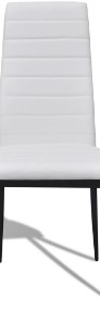 4 wysokie białe krzesła do jadalni + stół ze szklanym blatem271691-3