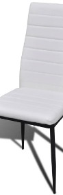4 wysokie białe krzesła do jadalni + stół ze szklanym blatem271691-4