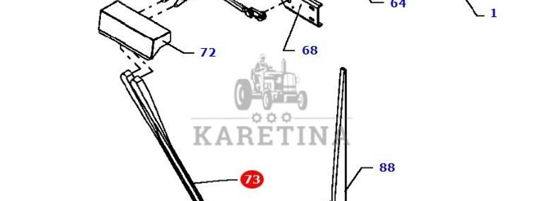 Massey Fergusson MF 30 32 - silnik wycieraczki D45080042-1