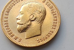 10 rubli 1902 Mikołaj II Rosja Moneta Złota Waga: 8,6 g dobry stan