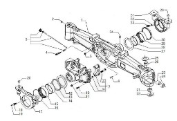 Carraro 20.49 149434 - most napędowy - podpora tylna 149425