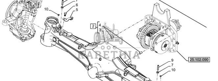 New Holland T6070 Pochwa mostu napedow 47912966-1