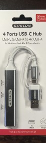 HUB rozdzielacz USB C + USB A - 4 porty USB 3.0 - wykonany z aluminium-4