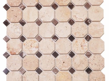 Mozaika Marmurowa TRAWERTYN BEIGE/ALICANTE 30,5x30,5x1 poler-1