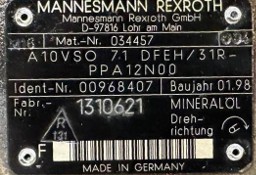 MANNESMANN Rexroth A10VSO 71 DFEH/31R-PPA12N00 ( 034457 ; 00968407 ) Pompa