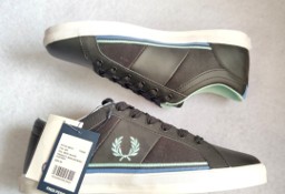 "Fred Perry Baseline" skórzane trampki damskie długość 25 cm czarne