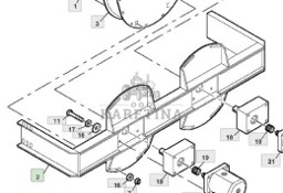 John Deere 9780CTS 9780HM 9780 CTS Rama Rozrzutnika Plew AZ61473CZĘŚCI