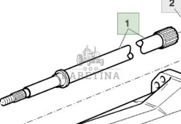 John Deere 6230 6630 Wał Napędowy Przedniej Osi L113277