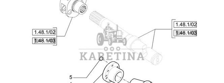New Holland T6010 T6070 Piasta 47728569-1