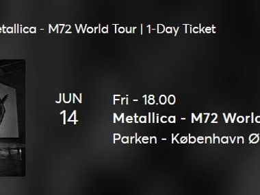 14.06.2024 Dwa bilety na koncert zespołu Metallica w Kopenhadze w Danii -2