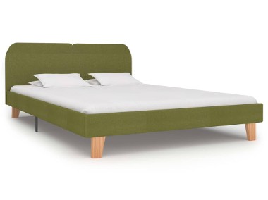 vidaXL Rama łóżka, zielona, tkanina, 160 x 200 cm 280884-1