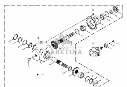 Krone Big M II - skrzynia biegów - wałek skrzyni biegów 009557060