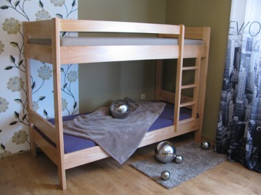 MASYWNE łóżko piętrowe drewniane bukowe 100% lity buk PRODUCENT-1