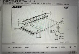 Claas Dominator 130-150 rama podsiewacza , podłoga trans. claas Avero , Dominator 48 , 58 , 68 , 78