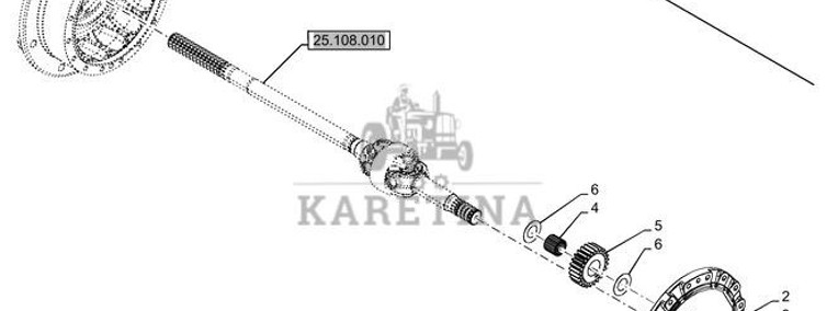 New Holland T6070 Jarzmo przekładni ob 47935379-1