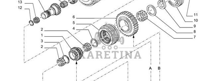 New Holland T6010 Kolo zebate napedz 53t 47126621-1