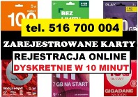 ZAREJESTROWANE KARTY SIM startery ZDALNA REJESTRACJA KART SIM anonimowo po cichu