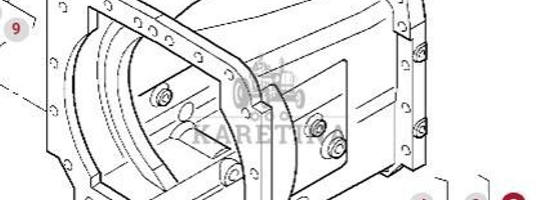 Massey Ferguson 7718S 7718 S 1804A DYNA 6 Obudowa Przekładni Skrzyni Biegów CZĘŚCI 4358606M12-1