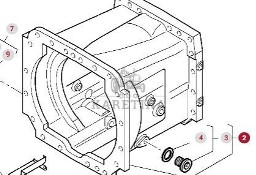 Massey Ferguson 7718S 7718 S 1804A DYNA 6 Obudowa Przekładni Skrzyni Biegów CZĘŚCI 4358606M12