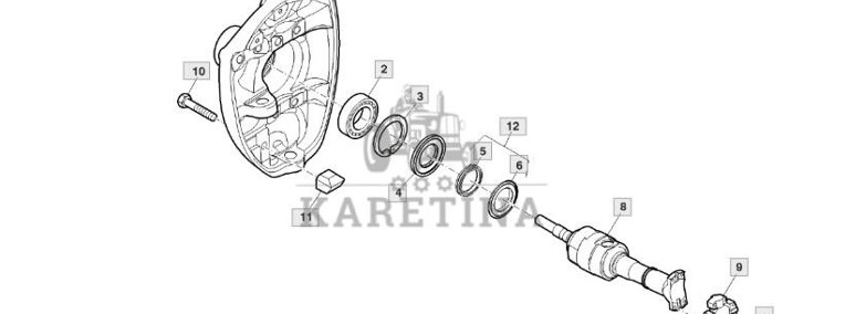 John Deere 8130 8230 8330 8430 8530 - zwrotnica lewa R167919 R290305-1